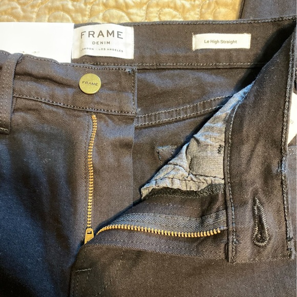 “FRAME” Le High Straight Glitter Stripe Jeans - Picture 11 of 16